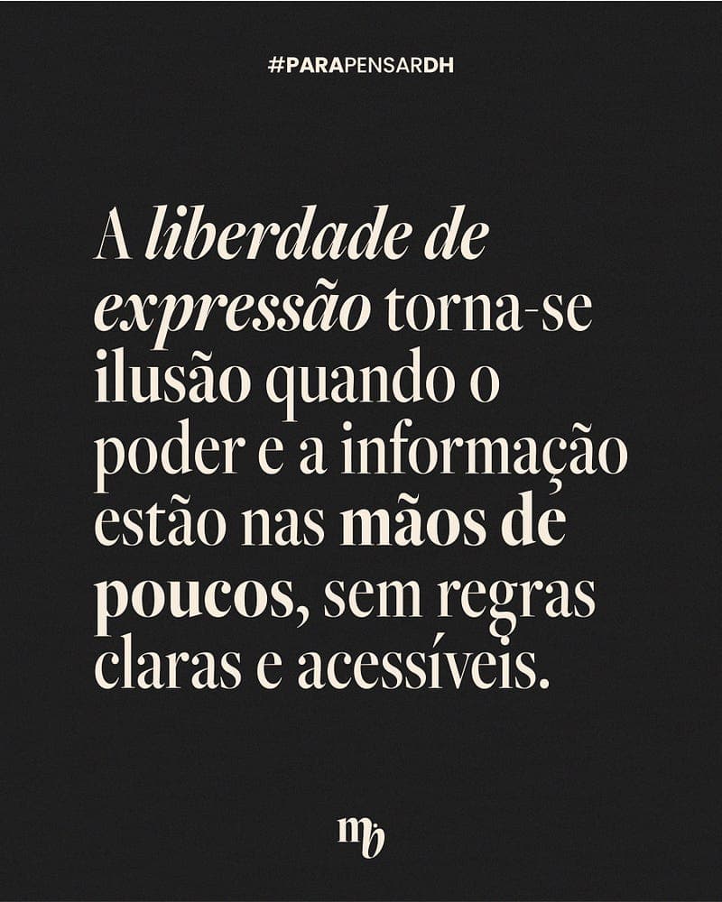 Imagem do post: Liberdade de expressão, concentração de poder e direitos humanos